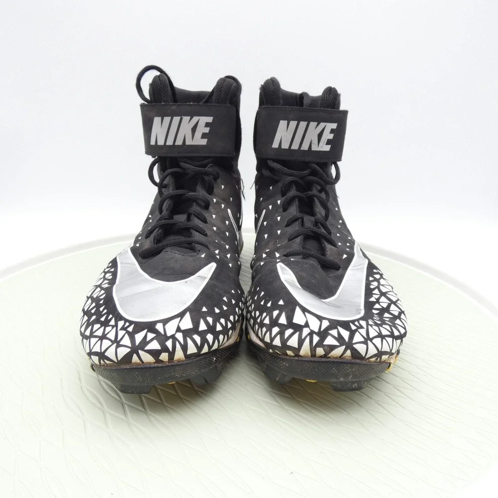 Nike Force Savage Shark 880109-001 Mens 11 Football Cleats Black White Sneakers